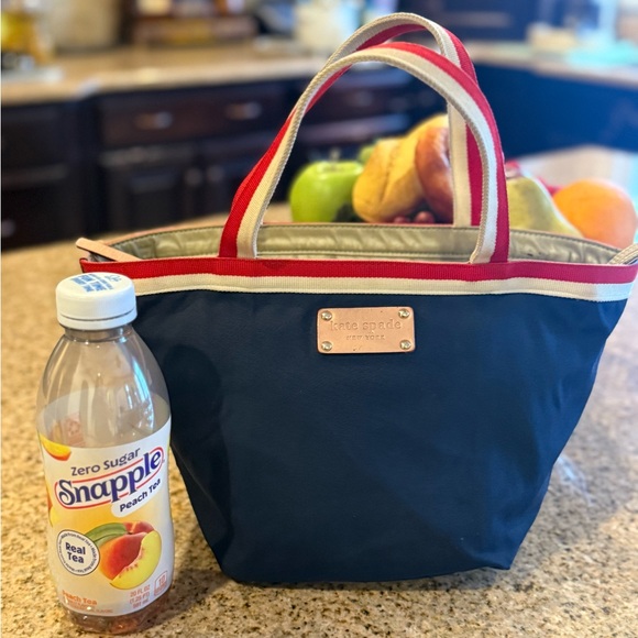 Kate Spade Navy and Red Tote Bag - Picture 4 of 7